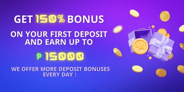Promotional banner showing registration and welcome bundle highlights